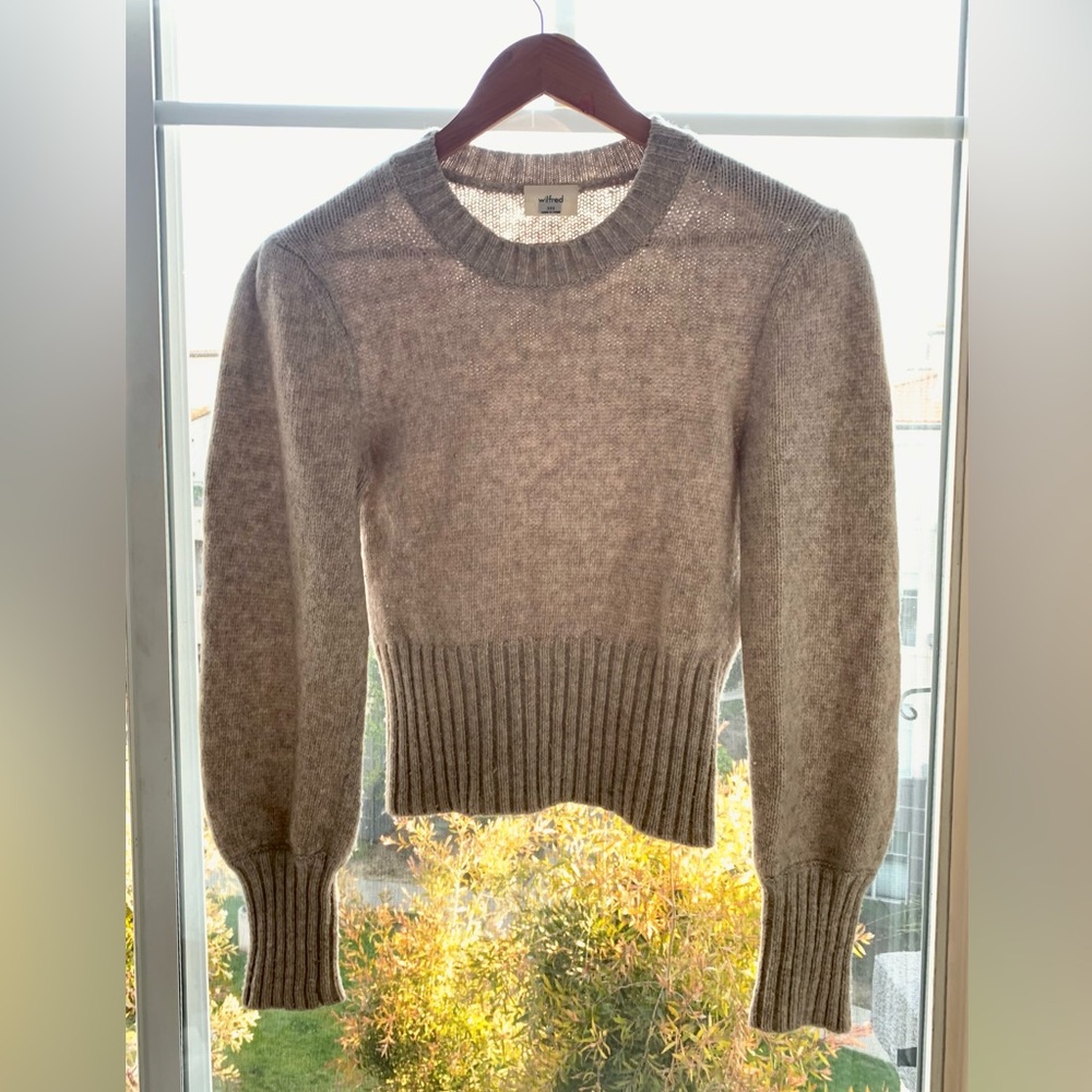 Aritzia Cropped Wool and Cashmere Sweater
